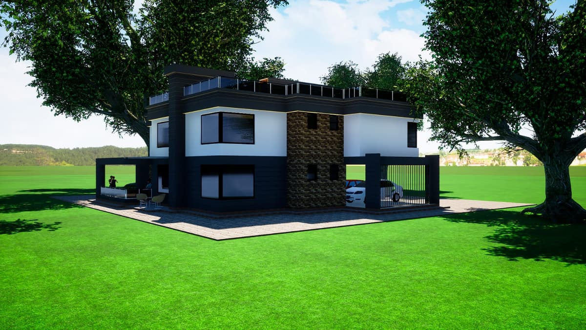 Flat-roof 5 bedroom maisonette