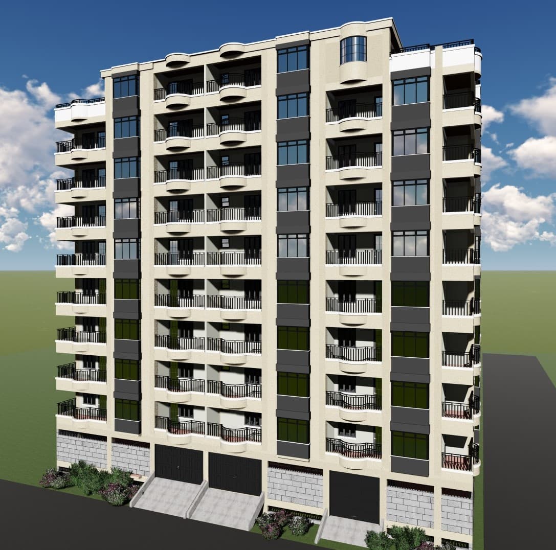 8-storey, 2 bedroom apartments